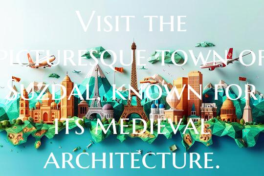 Visit the picturesque town of Suzdal, known for it...